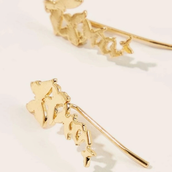 ♡Sarah♡ Butterfly Crawler Earrings - Picture 5 of 5